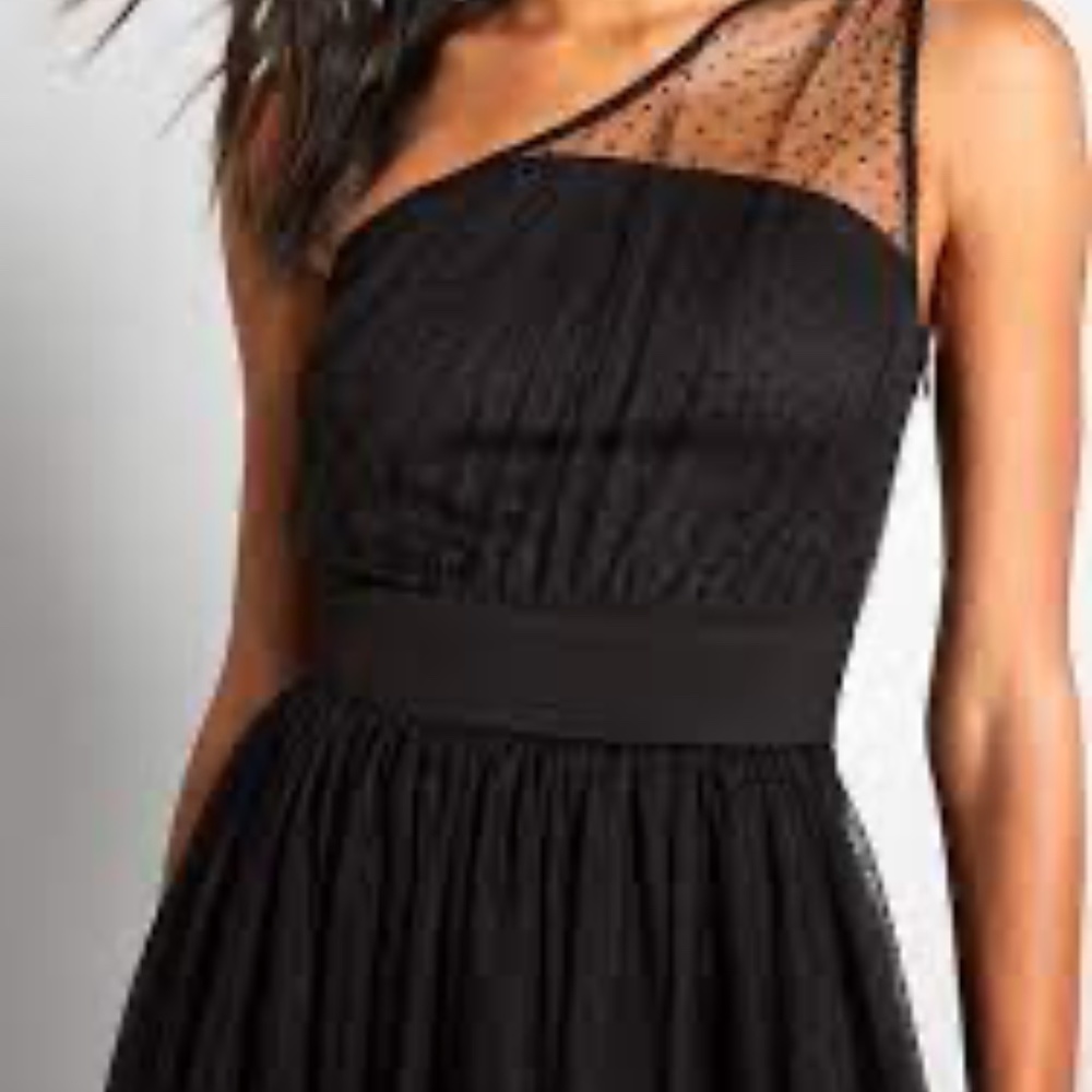 Modcloth Tulle Night Long One-Shoulder Dress - Picture 5 of 5